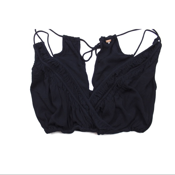 FREE PEOPLE Deep V Loose Fitting Bralette Top w/ Beads on strings - Picture 4 of 9